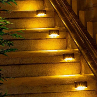 小麥購物 太陽能感應燈(樓梯燈 階梯燈 太陽能充電 智能光控 照明 庭院燈 景觀燈)