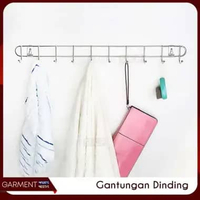 Kapstok Baju Gantungan Cantolan Dinding Pintu Kamar Mandi Besi Murah 6 Titik 10 Titik NO BUBBLEWRAP 