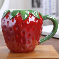 Creative Cute Pet Fruit Shape Ceramic Cup Creative Mug Orange Cup European and American Pumpkin Office Cup