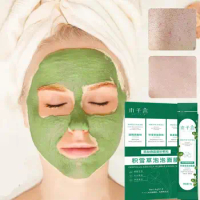 4gx12pcs/box Bubble Face Sheet Masque Centella Asiatica Control Mask Skin Mud Hydrating Purifying Moisturizing Foam Care Oi A0E2