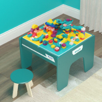 免運速發 可開發票 銘塔積木桌MT8208多功能學習桌子大顆粒拼插玩具桌兒童木質游戲桌