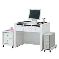【MUNA 家居】奧斯本3尺書桌/共兩色/含活動櫃和主機架(書桌 電腦桌 桌子 收納)