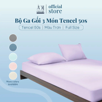 Bộ Ga Gối 3 Món Tencel 50s AOICONCEPT- Ga Giường & 2 Vỏ Gối Nằm Cao Cấp Hàn Quốc Nhiều Màu - Chất Li