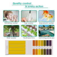 80 Pcs PH Test Strips 1-14 PH PH Indicator Test Strips Water Cosmetics Soil Acidity Test Strips for Water Wine Saliva Urine Soil