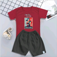 Setelan Baju Kaos Squid Game Anak Laki Laki & Perempuan