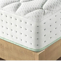Queen King Size 10-12 Inch Latex Gel High Density Memory Foam Mattress Rolled Up Packing Into A Box With Pocket Coil Spring