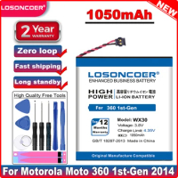 LOSONCOER 1050mAh SNN5951A WX30 Battery For Motorola Moto 360 1st-Gen 2014,Moto 360 1st Gen Battery Smart Watch