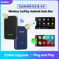 CarlinKit 5.0 4.0 Mini Android Auto CarPlay Wireless Adapter Smart CarPlay Ai Box Wired To Wireless Auto-connect Online Upgrade