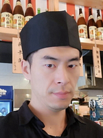 日式壽司帽廚師帽料理餐廳包頭帽男女服務員廚師工作帽子純色布帽