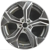 3D 4D Carbon Fiber Black Wheel Stickers Pre-cut Protective Film For FORD Mustang Mach E 2021 18" Wheel Rims Wrap Decal Vinyl