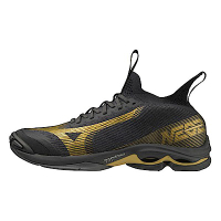 Mizuno Wave Lightning Neo 2 [V1GA220241] 男 排球鞋 運動 訓練 襪套式 黑金