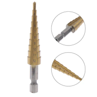 3-12mm Coated Stepped Drill Bits Hex Handle Drill Bit Metal Drilling Power Tool
