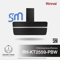 Cooker Hood Rinnai RH-KT2559-PBW Chimney Penghisap asap RHKT2559PBW Dual Turbocco fan