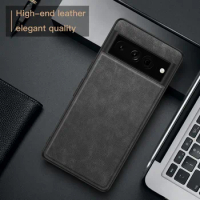 New Luxury Business Cover For Google Pixel 7 Pro 6 Pro Genuine Leather Cases Pixel 7 Pro Phone Back Cover Coque Shockproof Funda