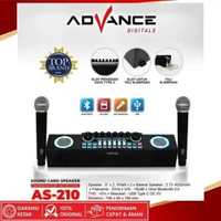ADVANCE AS-210 Sound Card Speaker Bluetooth Free 2 Microphone