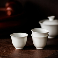 白瓷玉蘭杯茶杯功夫茶杯工夫茶杯主人杯個人杯小茶杯茶盞陶瓷茶杯