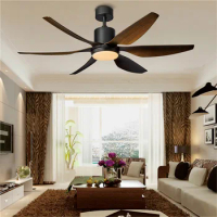 54 66 Inch Ceiling Fan American Retro Large Industrial Ceiling Fan Light With Remote Control DC Living Room Ceiling Fans Lamp