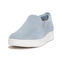 【FitFlop】RALLY SUEDE SLIP-ON SNEAKERS 易穿脫時尚休閒鞋-女(灰藍色)