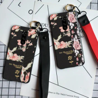 Luxury Rose 3D Stand Strap Cover For Sony Xperia 1 5 10 Plus 2019 3D Emboss Flower phone Case For Sony XZ1 Compact XZ2 XZ3 XZ4
