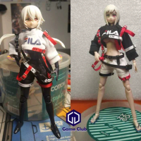 Customized 1/12 Anime Mobile Suit Girl Female Monogram Long Sleeved Open Mavel Top Cargo Shorts Set For 6" Action Figures Body