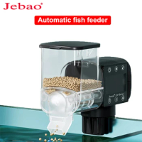 Jebao New Fish Tank Feeder Intelligent Automatic Aquarium Feeding Digital Timing High Capacity Fish Feeder Fishbowl Accessories