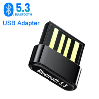 USB Bluetooth Adapter BT 5.3 Dongle Audio Receiver Transmitter for PC Laptop Wireless Mouse Bluetooth Earphone Headset Speaker
