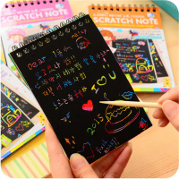 2025 Children's DIY Scratch Art Book Creative Colorful Doodle Book Kindergarten Art Supplies Student