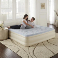 Air Mattress, Silver Supreme Air Bed Mattress with Built-in Pump and Lumbar Support, King Air Bed