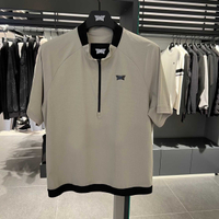 ผู้ชาย 25 ชุดกอล์ฟฤดูใบไม้ผลิและฤดูร้อน PXG เสื้อลำลองแขนสั้นคอปกครึ่งซิป Golf outdoor sports casual