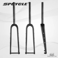 Spcycle Carbon Gravel Fork 1-1/8 Straight Tube Cyclocross Bicycle Forks 700C 650B Disc Brake Gravel Bike Fork