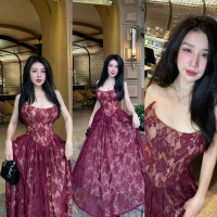 Đầm ren cúp ren công chúa Hoa Enlly, dáng áo corset với tùng váy  xoè to dài ren thêu hoa cao cấp cự