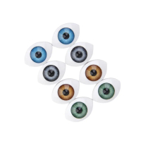 Bola Mata Berongga Bujur Iris, Set 8pcs, Diameter 12mm, Serasi dengan DOD
