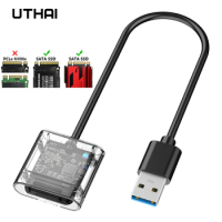 UTHAI M2 SSD CASE SATA Chassis M.2 To USB 3.0 SSD Adapter For PCIE NGFF SATA M / B Key SSD Disk Box M.2 SSD CASE