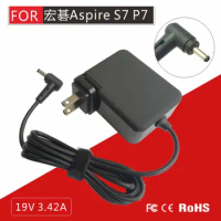 19V 3.42A 65W laptop AC power adapter charger for Acer S7 W700 P3 laptop white charger