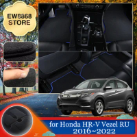 Car Floor Mat for Honda HR-V HRV Vezel RU 2016~2022 2017 2018 Liner Panel Auto Foot Cover Carpet Parts Pad Rug Custom Accessorie