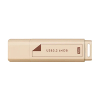 【TCELL 冠元】10入組-USB3.2 Gen1 64GB 文具風隨身碟-奶茶色