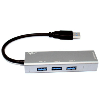 fujiei USB 3.0 to USB 3.0 HUB x 3+仟兆網卡(1000Mb)鋁殼