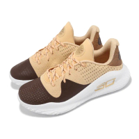 【UNDER ARMOUR】籃球鞋 Curry 4 Low Flotro 男鞋 黃 棕 回彈 抓地 UA 訓練營 運動鞋(3026621700)