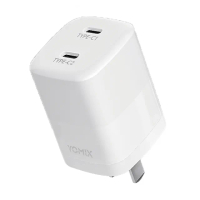 【YOMIX 優迷】40W GaN氮化鎵雙孔TYPE-C快充充電頭(支援iPhone 16快充/插腳折疊式/安全充電/充電器/豆腐頭)