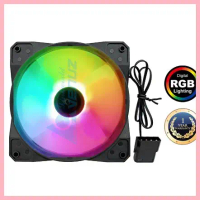 VENUZ Fan Case 120mm VF 1299 Fixed Lumina Rainbow Fan with B4P - Black ซีโอดี