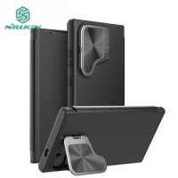 For Samsung Galaxy S24 Ultra S24 Plus Case Nillkin Qin ProP Luxury Leather Metal Lens Protetion Stan