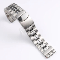 Classical 26*24mm Solid Silver Stainless Steel Watchband For Swatch Watch Strap Men Wrist Bracelet Metal Accessory Logo On