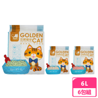 【VICEN唯晨】黃金貓天然環保豆腐貓砂6L(6包組/3種香味)