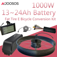 48V 1000W Fat Tire Electric Bicycle Conversion Kit With 13~24Ah Battery Ebike Conversion Kit Brushless Hub Motor Gearless