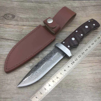 Swayboo Manual Damascus Steel  Ford Straight Knife Hunting