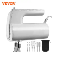 VEVOR Digital Electric Hand Mixer 5-Speed Dough Hooks Whisk Storage Bag Baking Supplies for Whipping Mixing Egg Cookie Cake