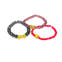 Gelang Charm Emas Kristal Huruf Inisial 10K Gold Luxius Jewellery