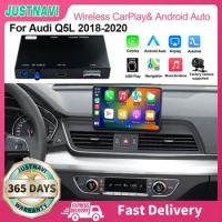 JUSTNAVI Wireless Apple CarPlay Android Auto Smart AI BOX For Audi Q5L 2018 2019 2020 Mirror Link HDMI Function
