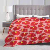 Red Anthurium Flowers Fashion Soft Warm Throw Blanket Red Anthuriums Anthurium Flowers Plant Botanical Tropical Exotic Repeat