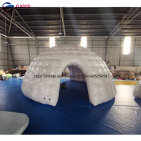 Free air pump inflatable igloo camping tent white inflatable air dome tent for sale